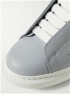 Alexander McQueen - Exaggerated-Sole Two-Tone Leather Sneakers - Blue