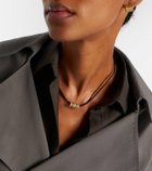 Déhanche Hollyhock leather and sterling silver necklace