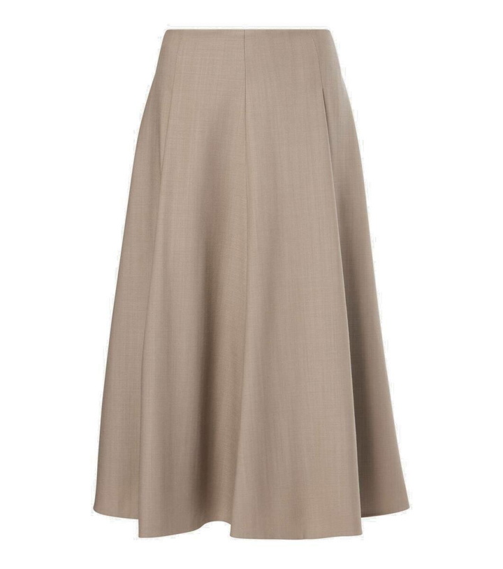 Photo: Brunello Cucinelli Wool midi skirt