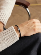 Montblanc - Meisterstück 3-Ring Stainless Steel and Woven Leather Bracelet