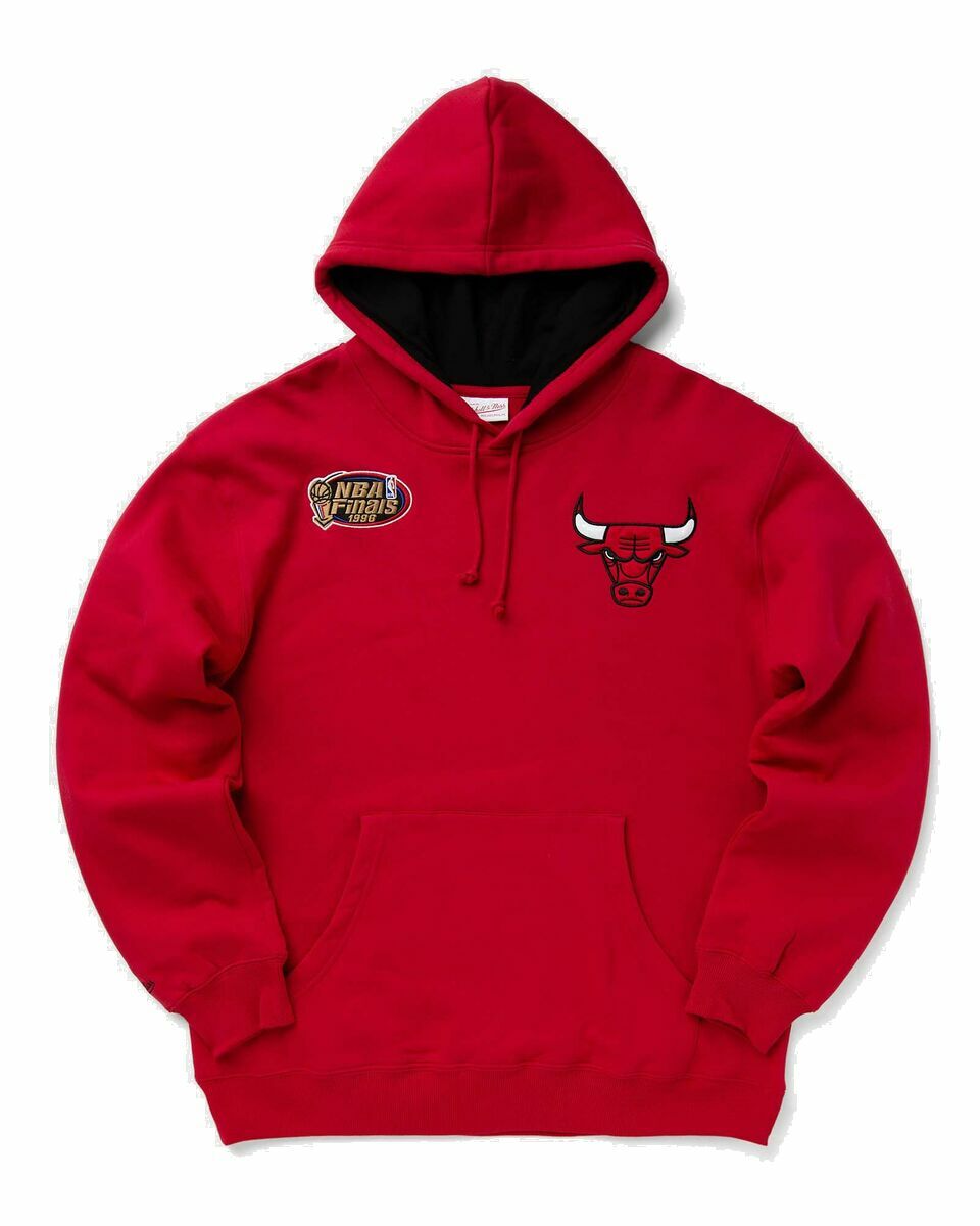 Photo: Mitchell & Ness Nba Premium N&N Player Fleece Vintage Logo Chicago Bulls Dennis Rodman #91   Red   - Mens -   Hoodies/Team Sweats   S
