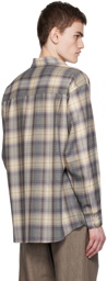 AURALEE Gray Check Shirt