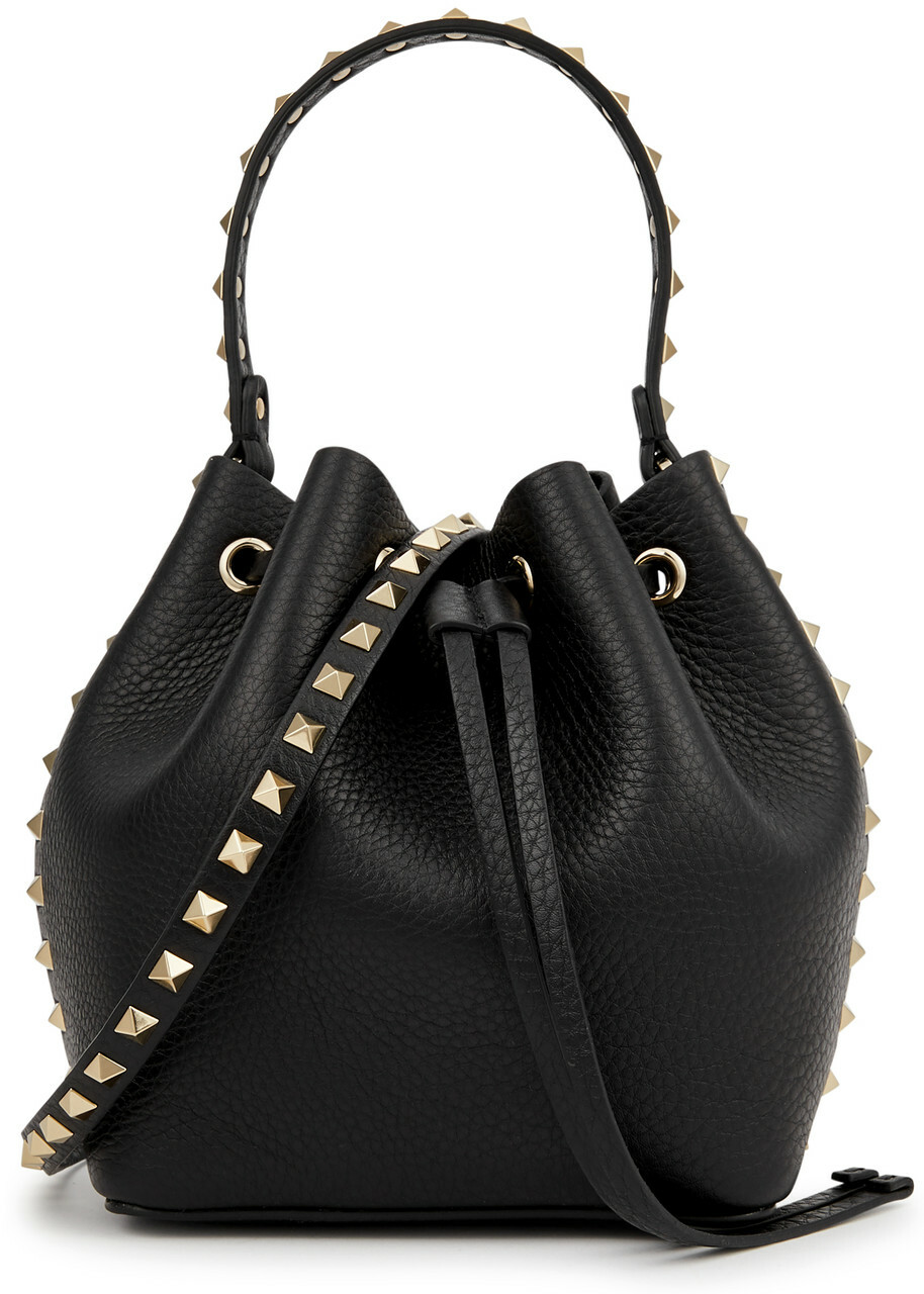 ショルダーバッグ・ポシェット VALENTINO GARAVANI Black Leather Bucket Bag Valentino Garavani Rockstud Leather Bucket bag - Black - One