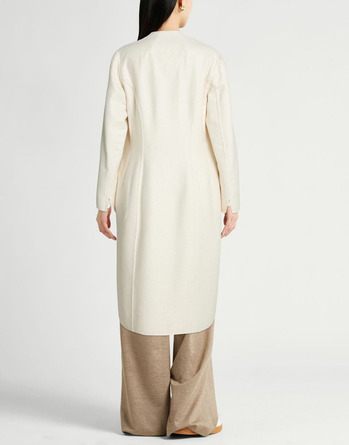 Agnona Womens Overcoat & Trench Coat Ivory