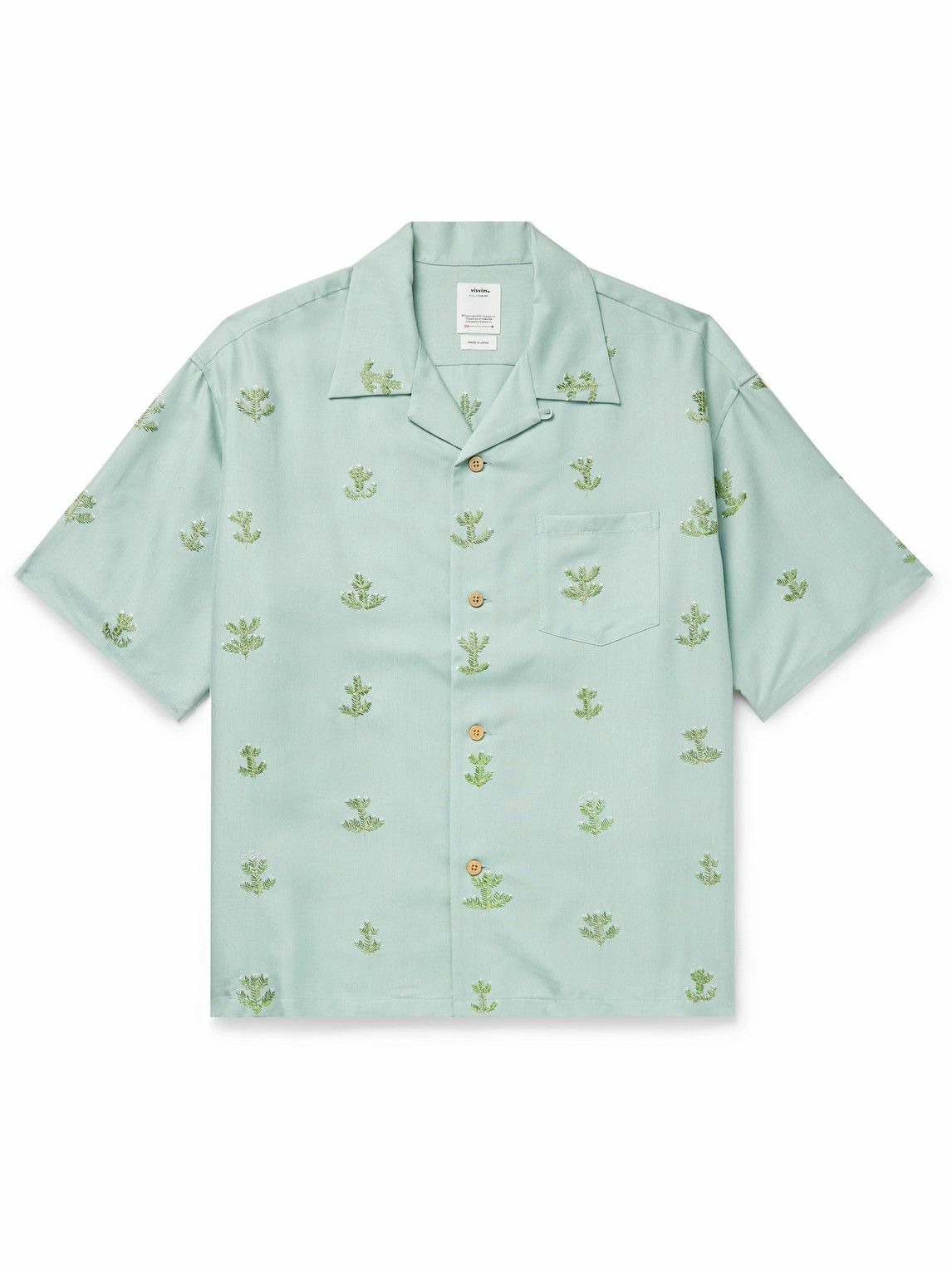 Visvim - Crosby Convertible-Collar Embroidered Silk-Shantung