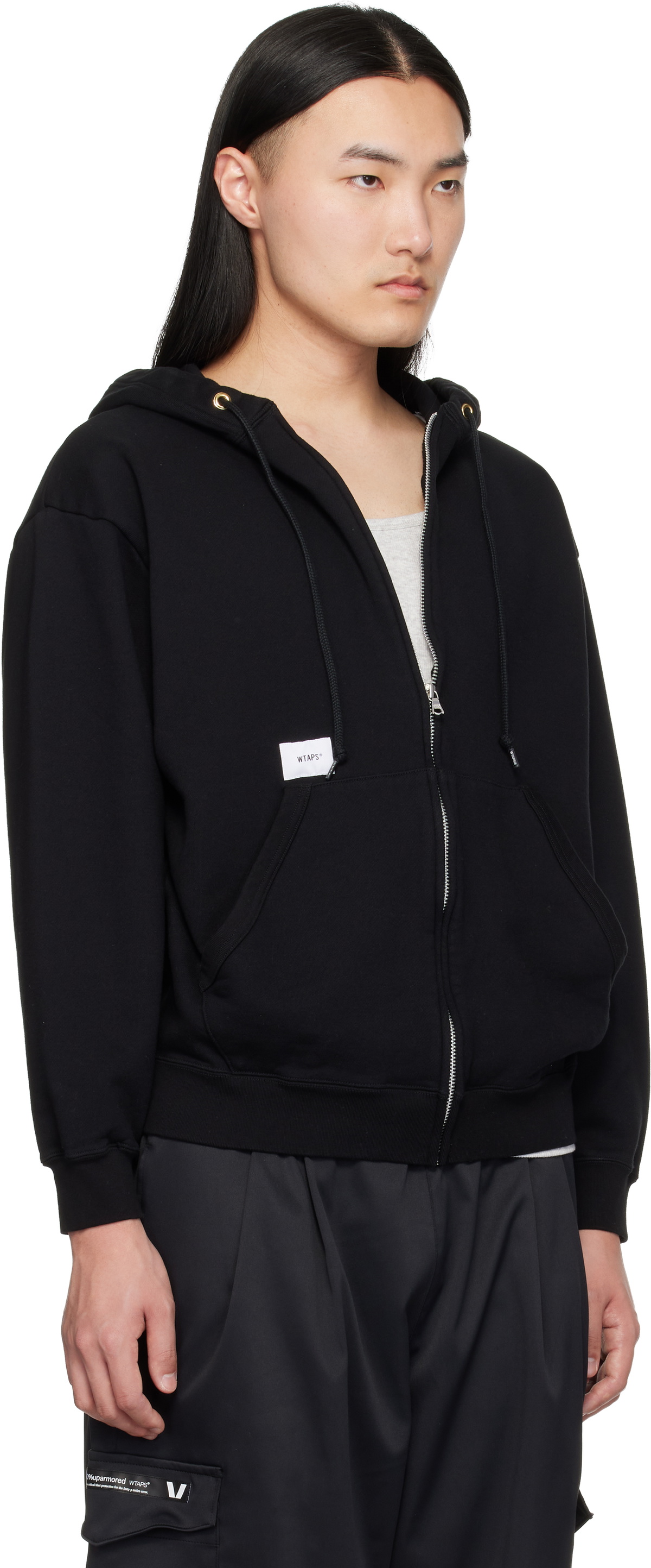 WTAPS Black Throwdy Zip Hoodie