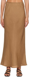 Baserange Brown Dydine Maxi Skirt