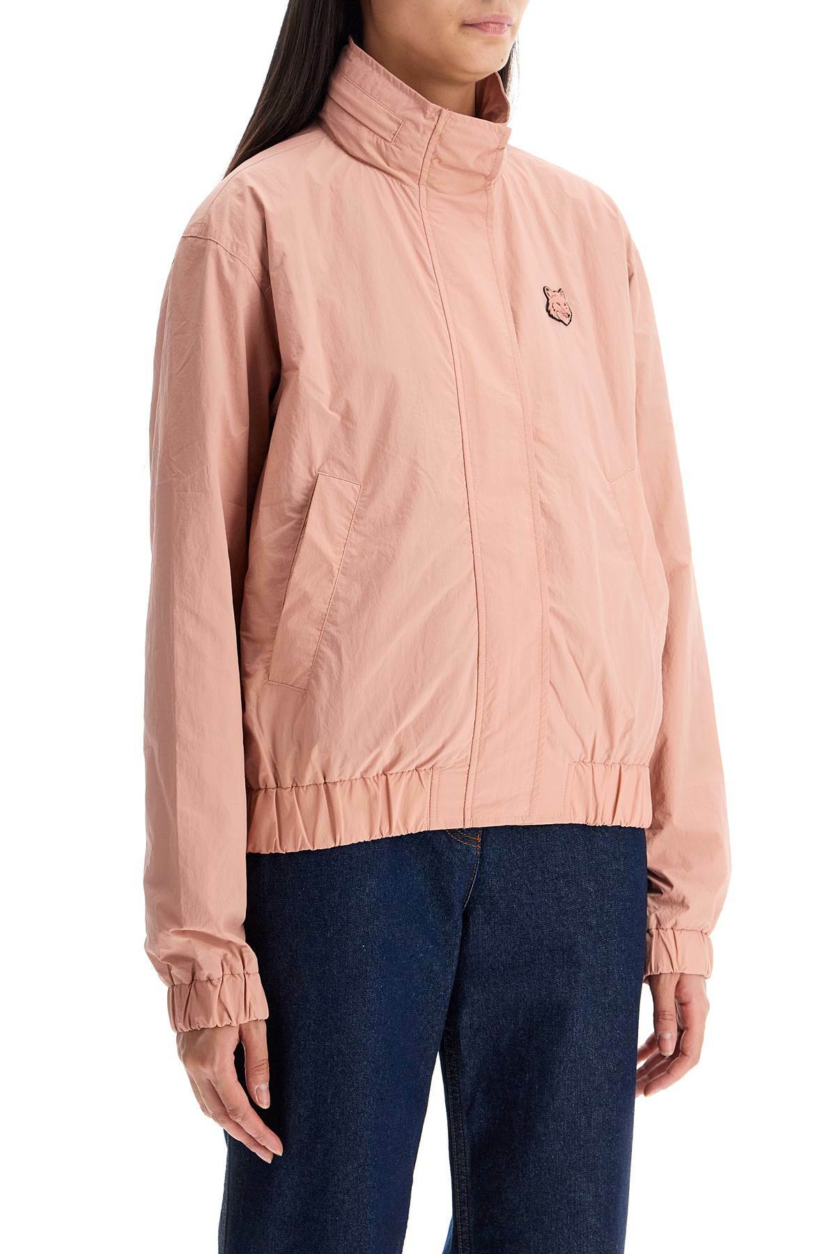 MAISON KITSUNE bold fox head windbreaker jacket Pink Maison Kitsune