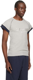 Martine Rose Gray Embroidered T-Shirt