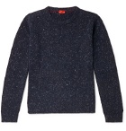 Isaia - Donegal Cashmere-Blend Sweater - Blue