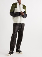 Rick Owens - Panelled Shearling, Leather and Calf Hair Bomber Jacket - White