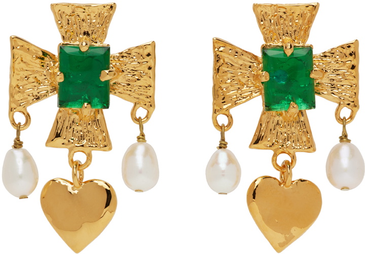 Photo: Mondo Mondo Gold Cardinal Earrings