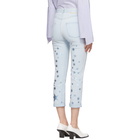 Stella McCartney Blue Metallic Stars Boyfriend Jeans