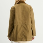 Nothing Written Women's Mole Skin Hunting Cotton Jacket in Khaki
