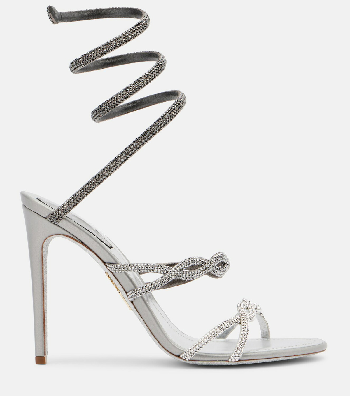 Rene Caovilla Cleo embellished satin sandals