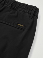 Incotex - Slim-Fit Straight-Leg Cotton-Blend Gabardine Trousers - Black