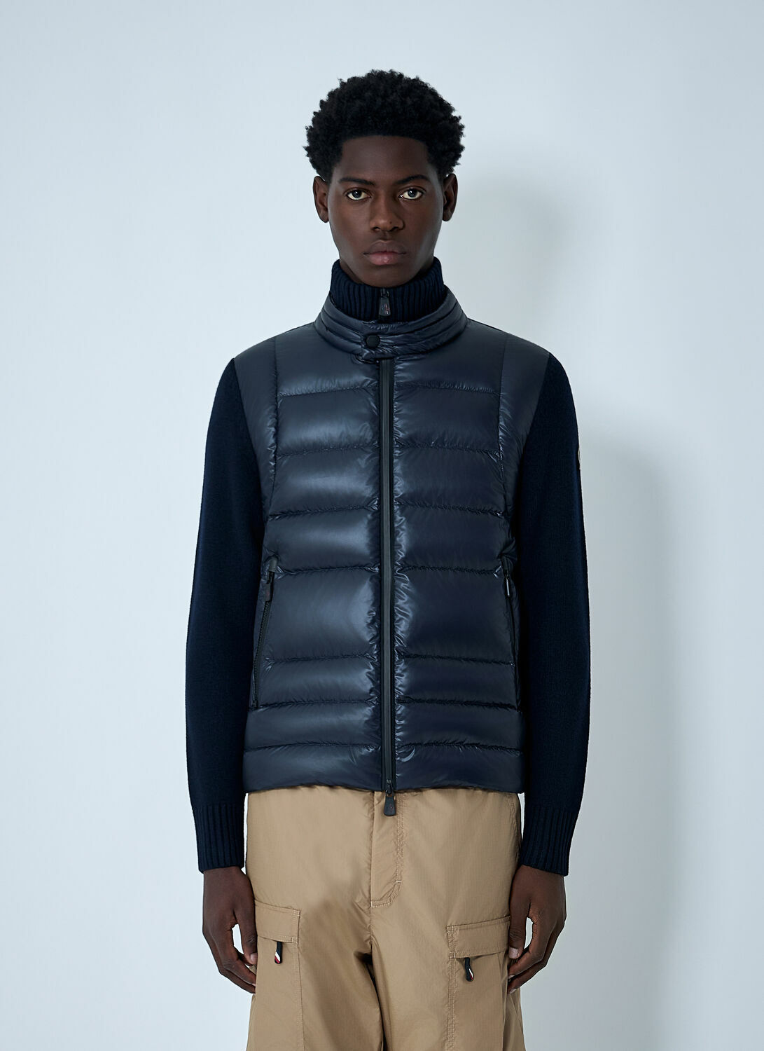 Moncler Grenoble Satin Quilted Cardigan