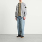 Stone Island Men's Garment Dyed Zip Hoodie in Melange Grey