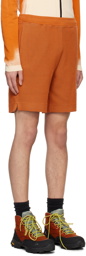 Stone Island Orange Garment-Dyed Shorts