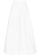 Rohe Pleated Cotton-poplin Maxi Skirt White