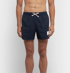 Thom Browne - Short-Length Grosgrain-Trimmed Swim Shorts - Blue