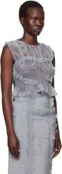 Cecilie Bahnsen Gray Uphi Tank Top