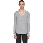 Balmain Grey V-Neck T-Shirt