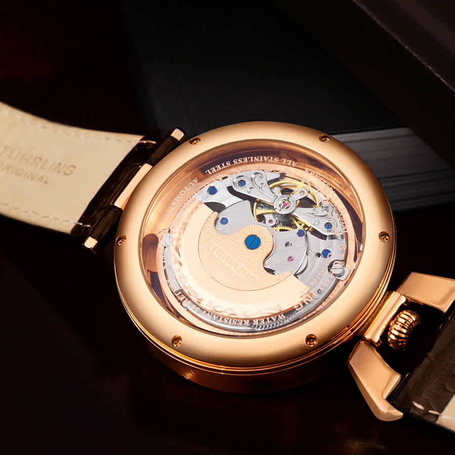Luxury Stuhling rose gold watch Stuhrling Original Legacy Automatic Rose Gold Dial Mens  main image 3