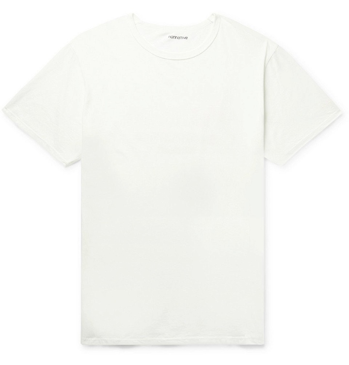Photo: nonnative - Oversized Logo-Print Cotton-Jersey T-Shirt - Off-white