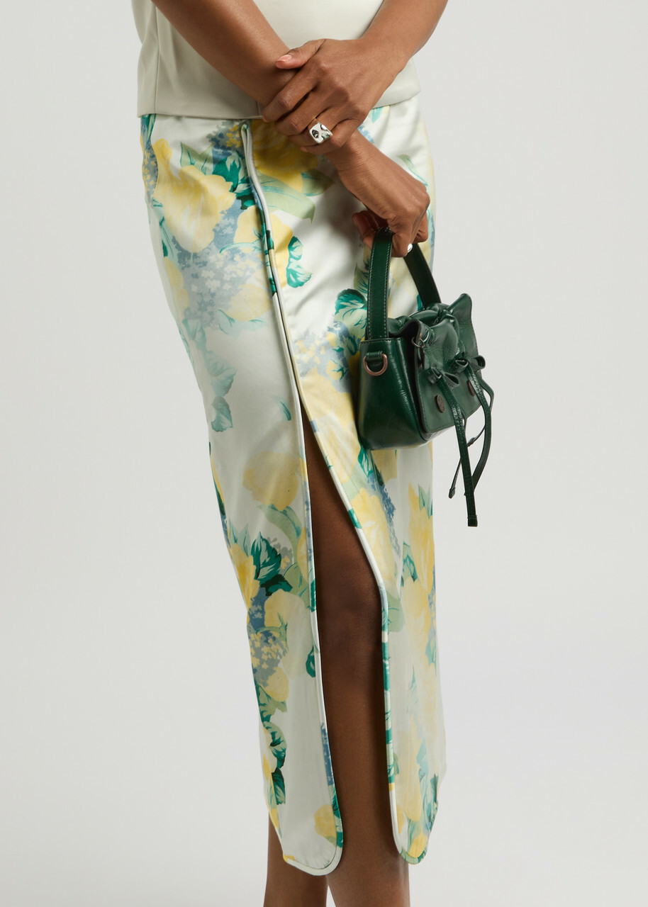 Meryll Rogge Floral-print Satin Midi Skirt Multi Print