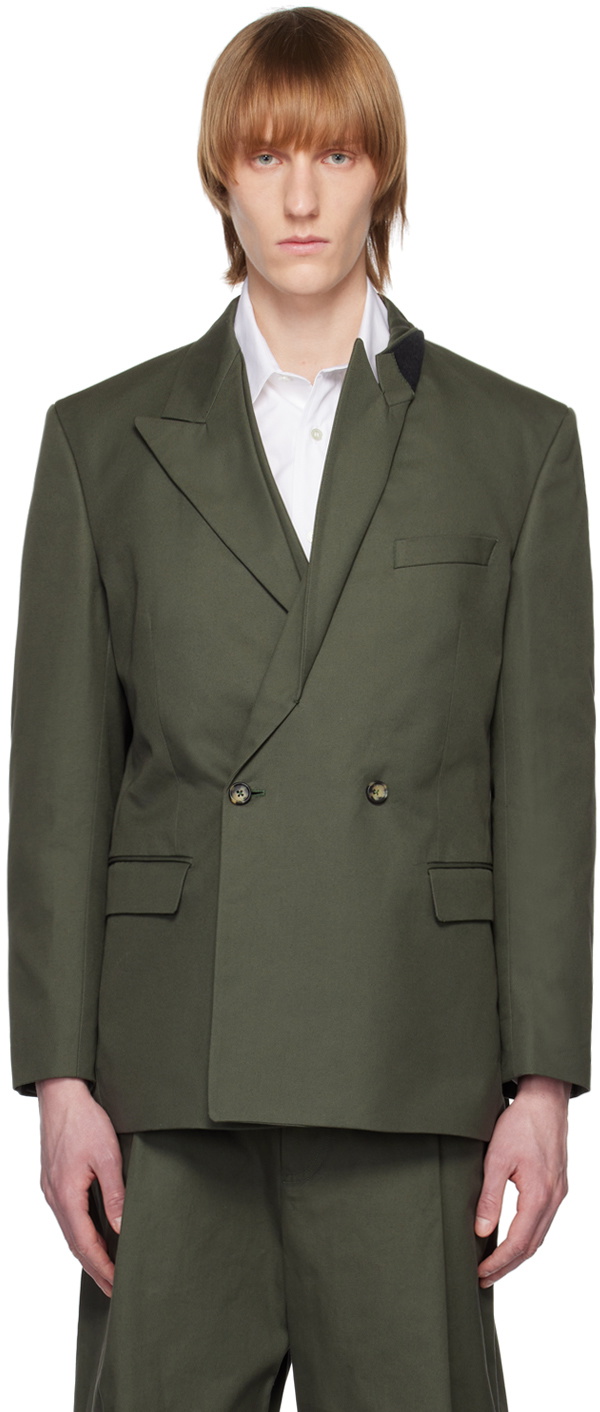 Marina Yee Khaki Origami Blazer