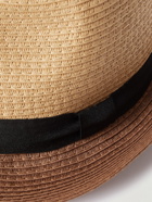 Paul Smith - Grosgrain-Trimmed Straw Trilby Hat - Brown
