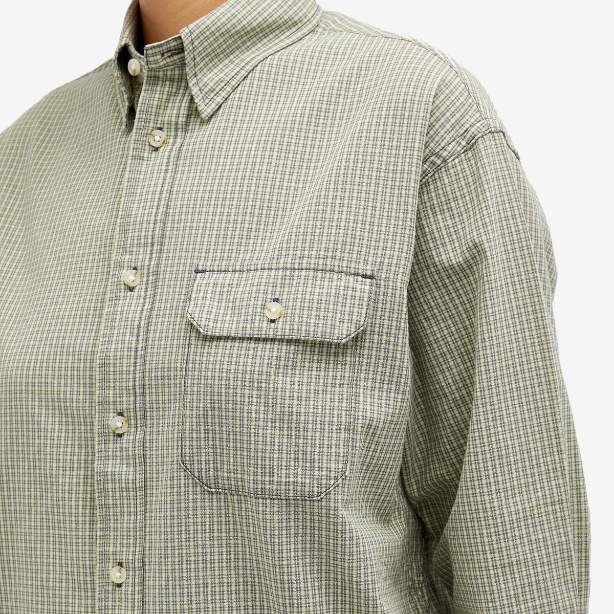 Gramicci Women's Checkered Stance Shirt in Sierra Check Mint