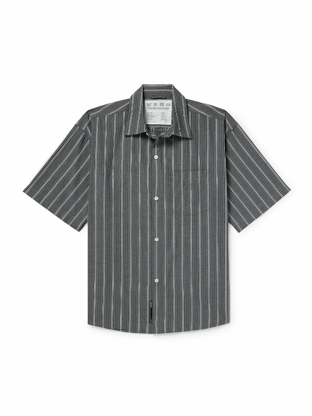Photo: mfpen - Input Striped Cotton-Poplin Shirt - Gray