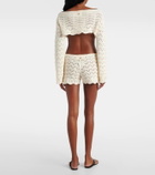 Bananhot Mina crochet cotton-blend shorts