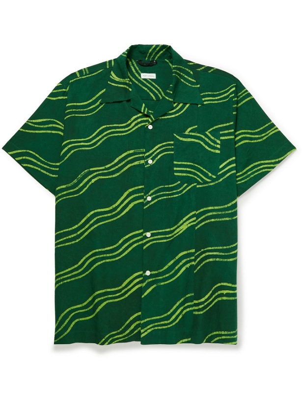 Photo: Post-Imperial - Camp-Collar Printed Cotton Shirt - Green