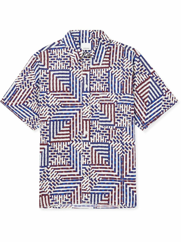 Photo: Isabel Marant - Printed Cotton Shirt - Blue