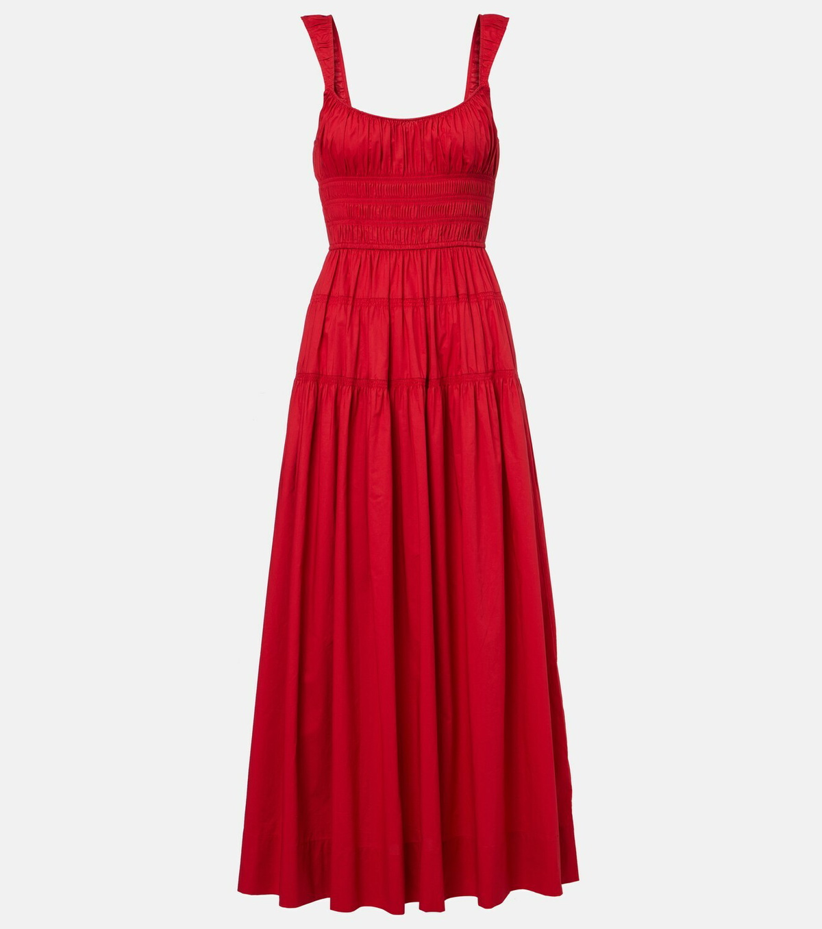 Dôen Clover shirred cotton poplin maxi dress