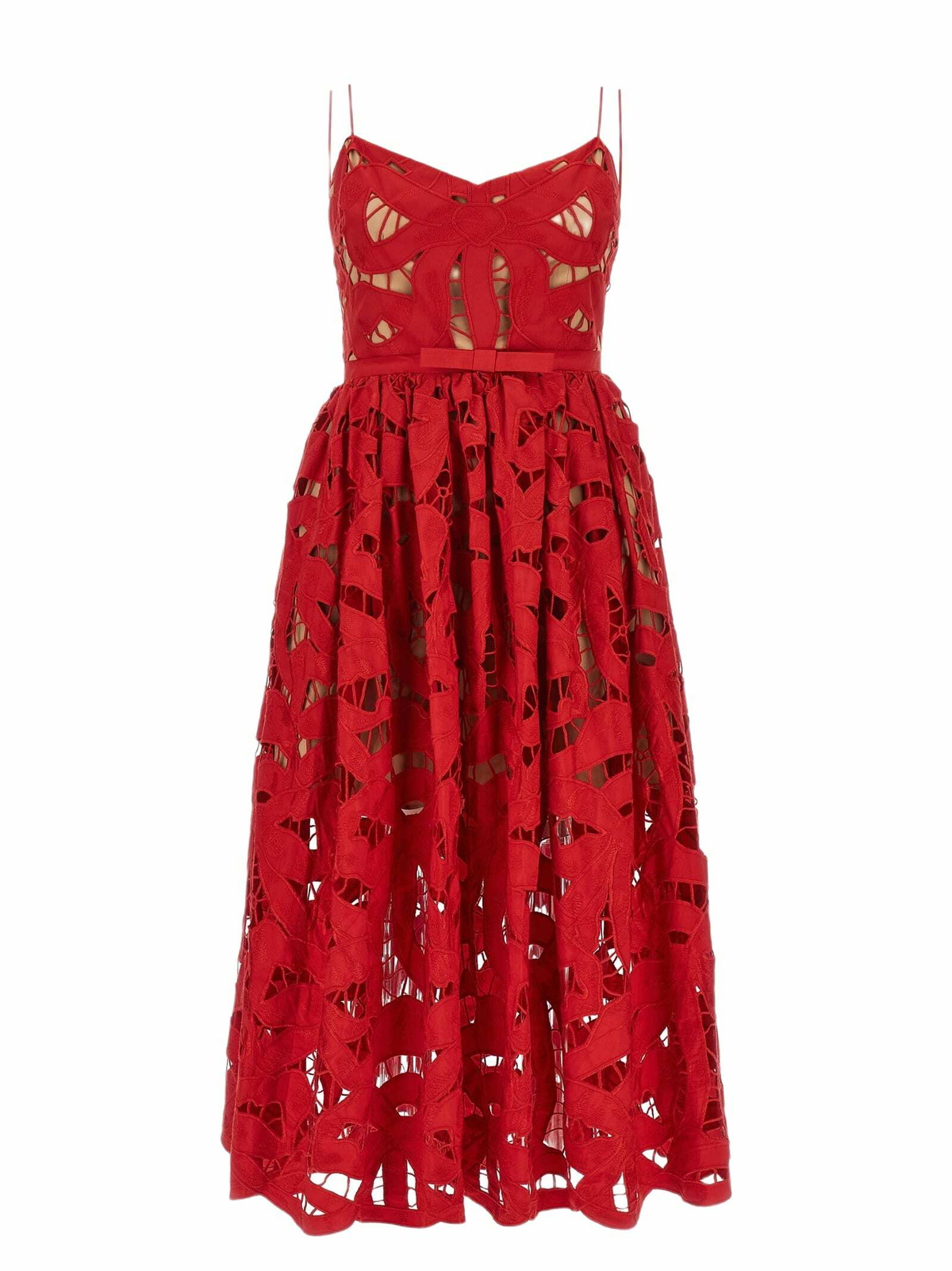 ワンピース Self-Portrait Midi Dress Draped With Rhinestones Burgundy Rhinestone Mesh Cut Out Midi Dress – self-portrait-US
