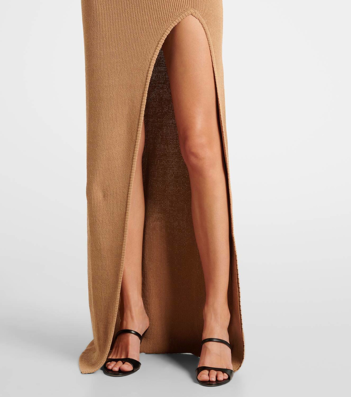【Aya Muse】 Fayeリブニットコットンブレンド maxiスカート Aya Muse Faye ribbed-knit cotton-blend maxi skirt Aya Muse