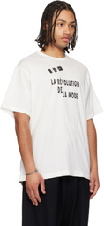 YOHJI YAMAMOTO Off-White 30/- Combed Plain Stitch Short Sleeve T-shirt