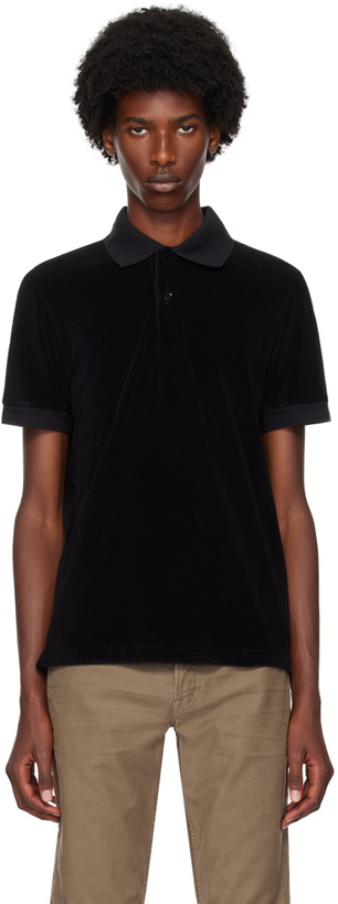 Photo: TOM FORD Black Towelling Polo