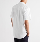 Burberry - Logo-Embroidered Cotton Shirt - White