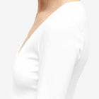 Good American Women's Scuba Scoop Neck Bodysuit in White
