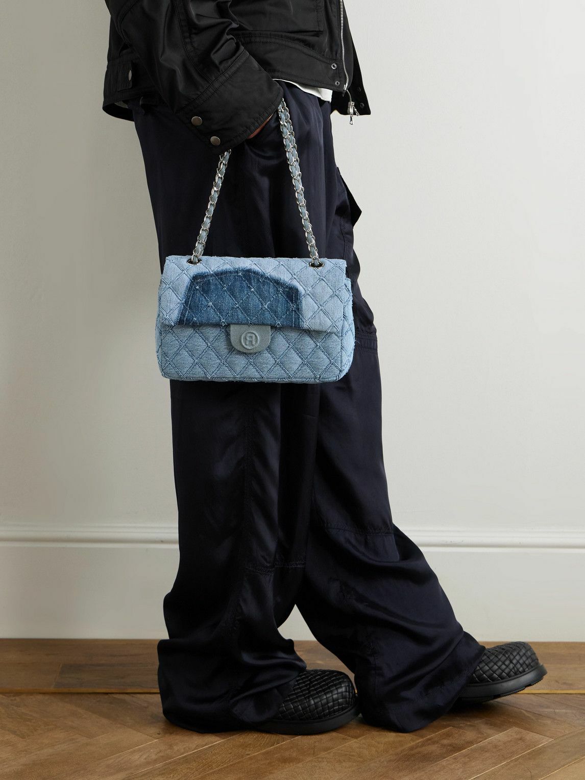 READYMADE - Rhombus Quilted Denim Messenger Bag READYMADE