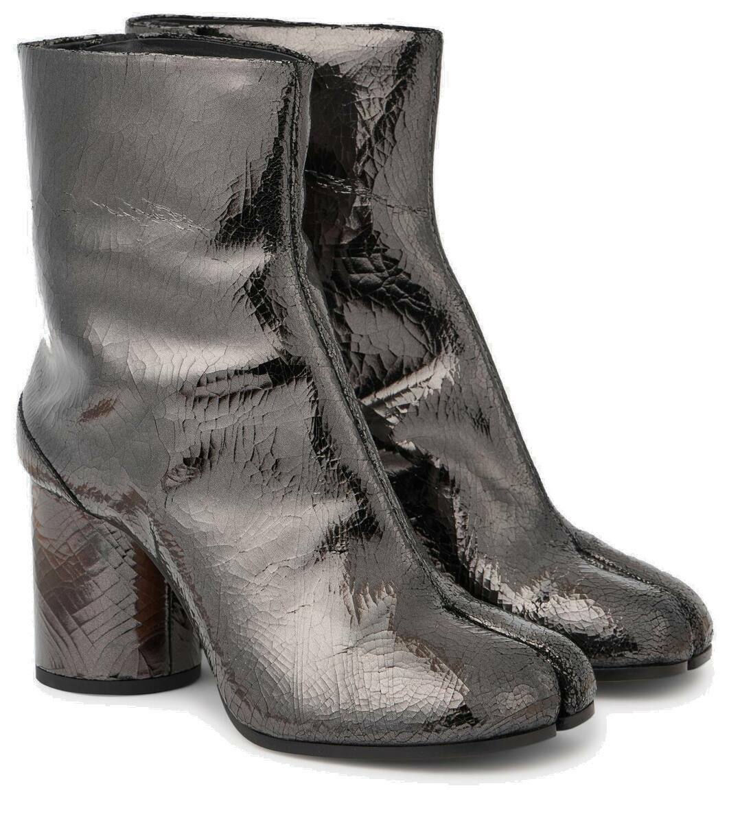 ショートブーツ・ブーティ MAISON MARGIELA Tabi Mirror Ankle Boot Maison Margiela Tabi 80mm mirror-effect Ankle Boots | Silver