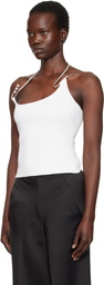 Christopher Esber White Levitate Knit Tank Top