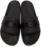 Salvatore Ferragamo Black Groove Sandals