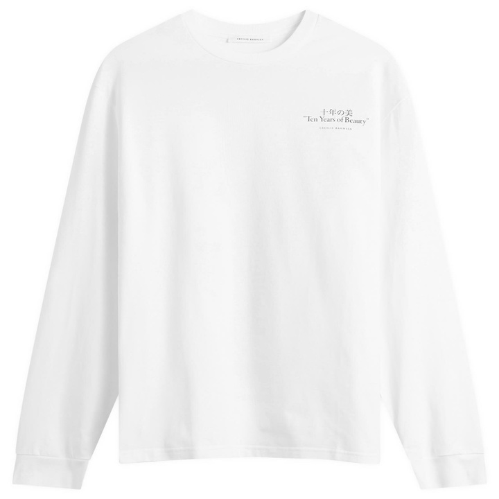Photo: Cecilie Bahnsen Women's Lily Long Sleeve T-Shirt in White/Red