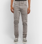 AMIRI - MX2 Skinny-Fit Panelled Distressed Denim Jeans - Gray